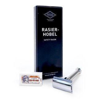 Giesen & Forsthoff Safety Razor 1920 Edition with solid stainless steel handle 100 mm + 10 blades
