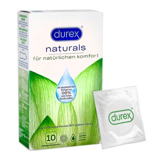 Durex Condoms Naturals, pack of 10
