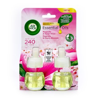 Air Wick plug-in refill Magnolia & Cherry Blossom duo pack, 2x 19 ml