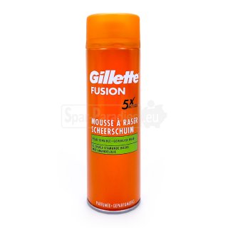 Gillette Fusion Sensitive Rasierschaum mit Mandelöl, 250 ml